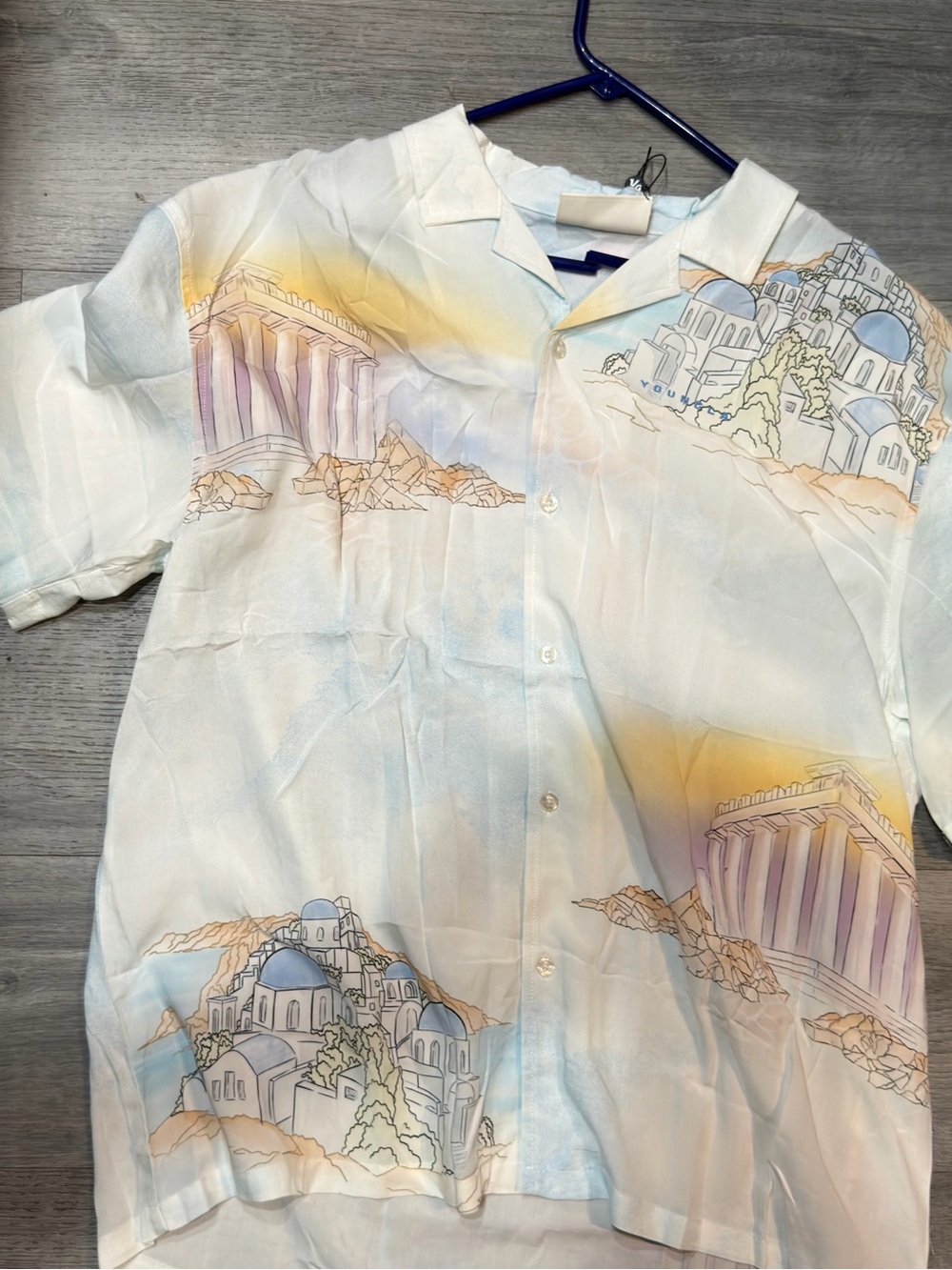 Young la button up